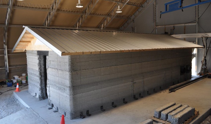 U.S. Army 3D prints their first concrete barracks