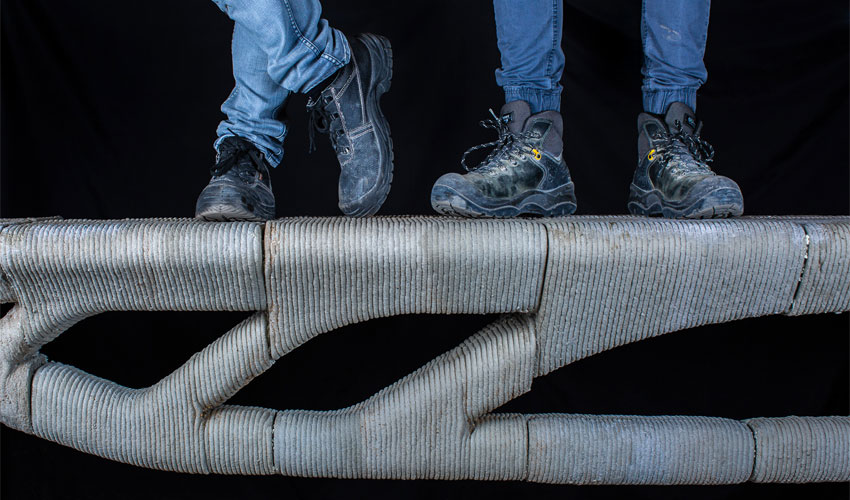 Vertico 3D prints a bridge using 60% less concrete