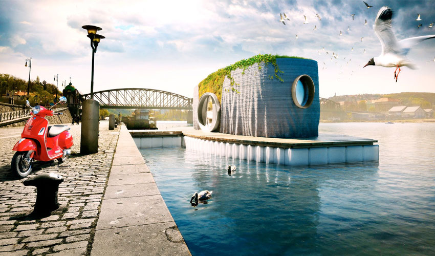 3D printed floating house to be built in the Czech Republic