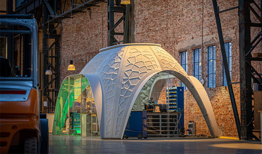 This 3D Printed Pavilion was Made from Recycled PET