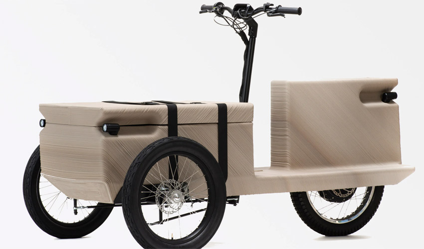 A 3D Printed Electric Tricycle Made From Recycled Waste