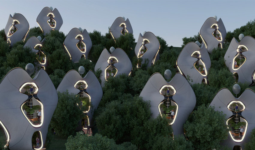 MASK Architects Designs Self-Sustainable 3D Printed Steel Structures