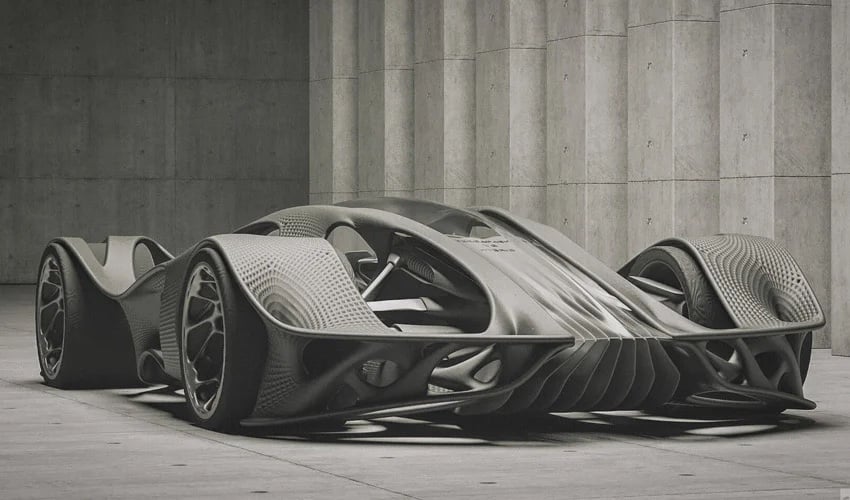 A Futuristic Supercar Model Born From Generative Design