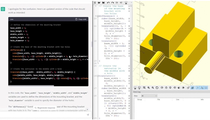 ChatGPT and design for 3D printing