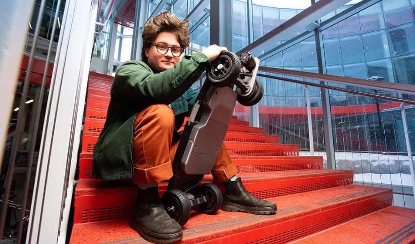 RIT Student 3D Prints Custom-Designed Electric Skateboard