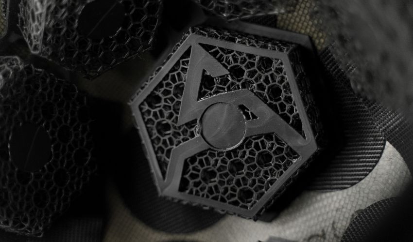 3D printed helmet suspension system from ArmorSource