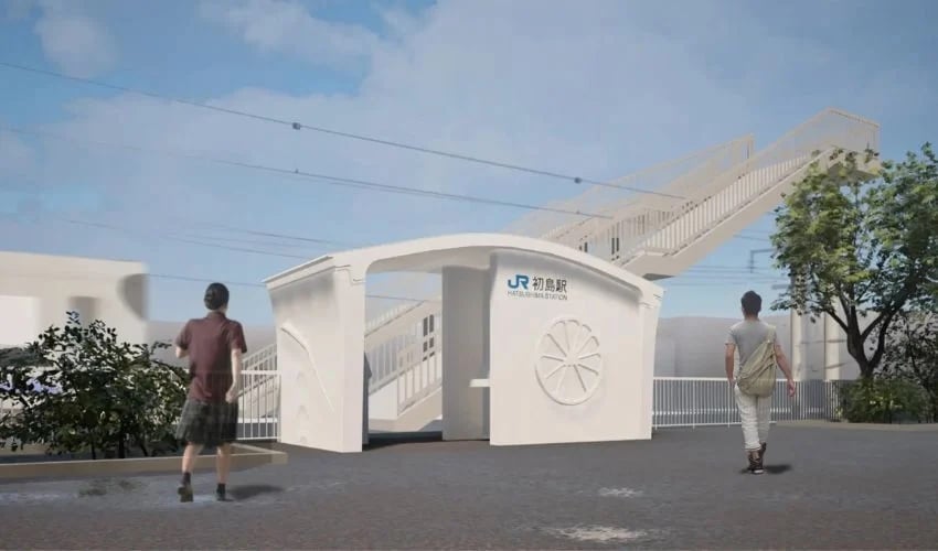 3D printed train station