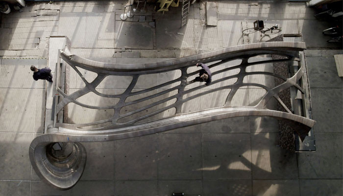 3D printed steel bridge
