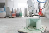 Philipp Aduatz Pioneers Colorful Concrete Furniture with 3D Printing