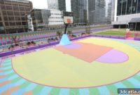 Yinka Ilori Unveils London’s First 3D-Printed Basketball Court