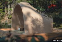 A Japanese Pavilion Woven from 900 3D Printed Panels