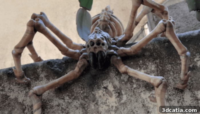 3D Printed Terrifying Spider for Halloween