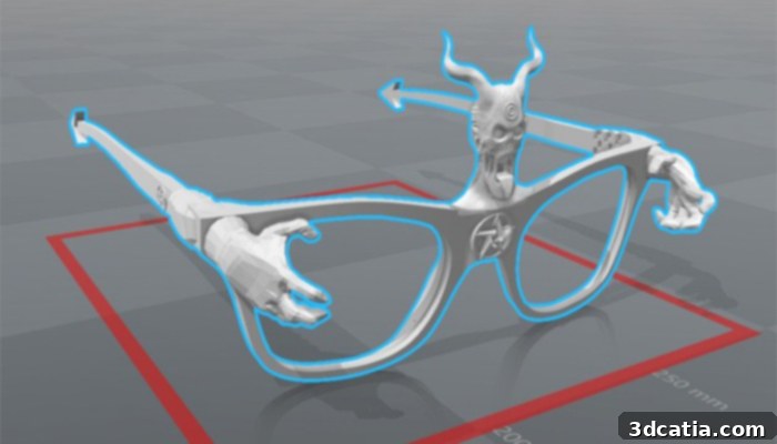 3D printed Halloween prop: devil glasses