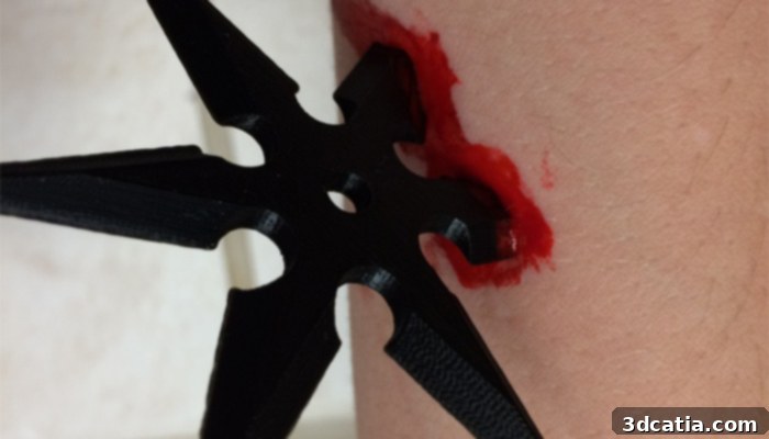 3D printed Halloween prop: ninja star illusion
