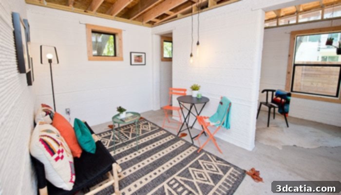 Interior of ICON's 3D Printed House