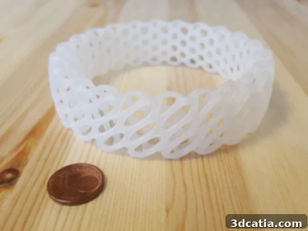 Formlabs Form 2 Diagrid Bracelet print