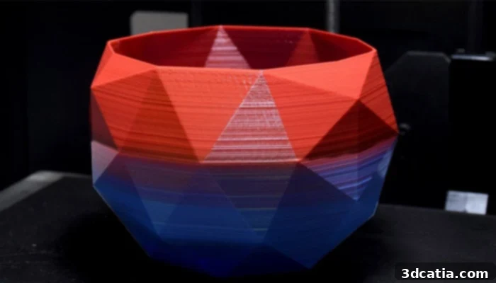A 3D printed part created using filament produced by the ProtoCycler machine
