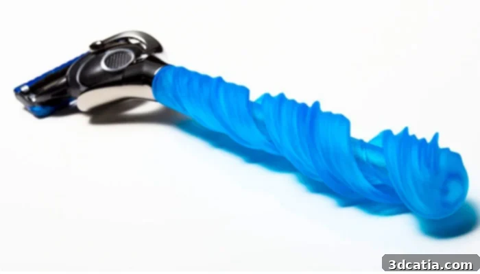 3D printed razor handle