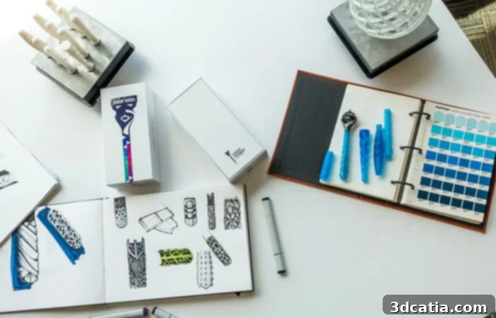 Gillette Debuts Custom 3D-Printed Razors 5 3D printed razor handle