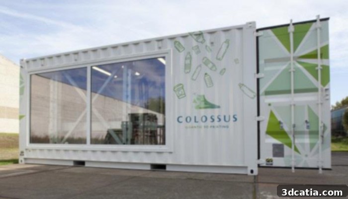 Colossus containerized 3D printer at Formnext 2018