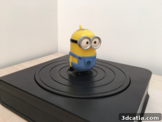 Shining 3D EinScan-S scan of a colorful Minion figure