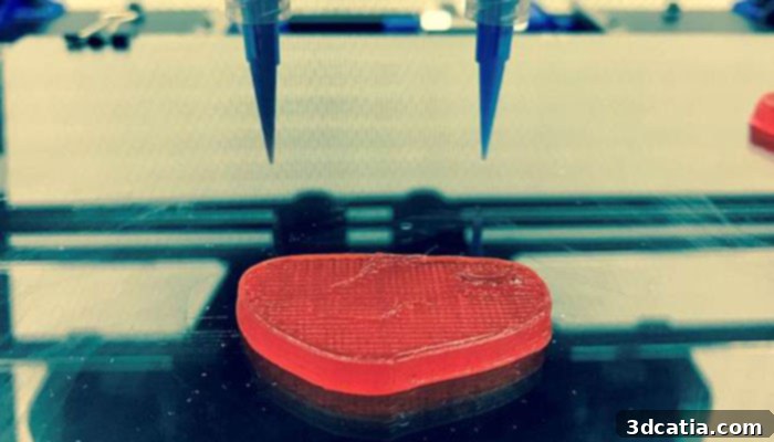 steak printed in 3D
