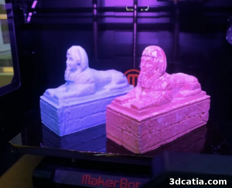 3D printed scan comparison with original object