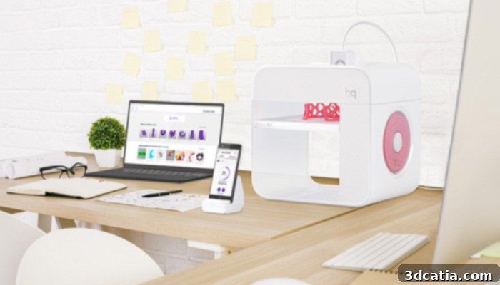 BQ Witbox Go ecosystem showing hardware and software improvements for a seamless user experience.
