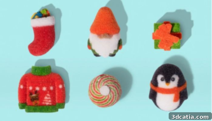 3D printed gourmet sweets from Sugar Lab for Christmas dessert