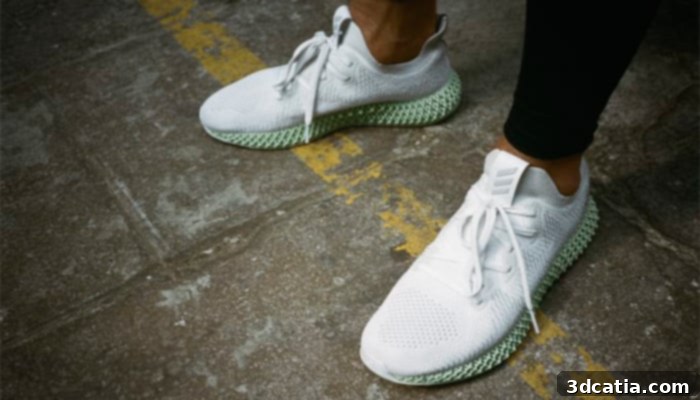 Adidas Alphaedge 4D, a groundbreaking 3D printed sneaker.