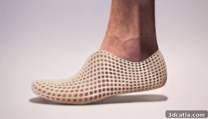 Olivier van Herpt's custom 3D printed shoe design.