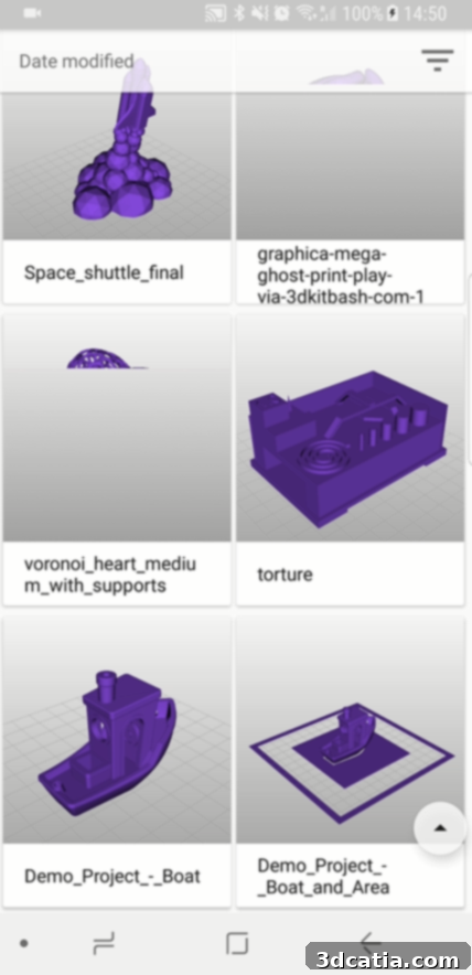 Witbox Go! App: 3D Models Library