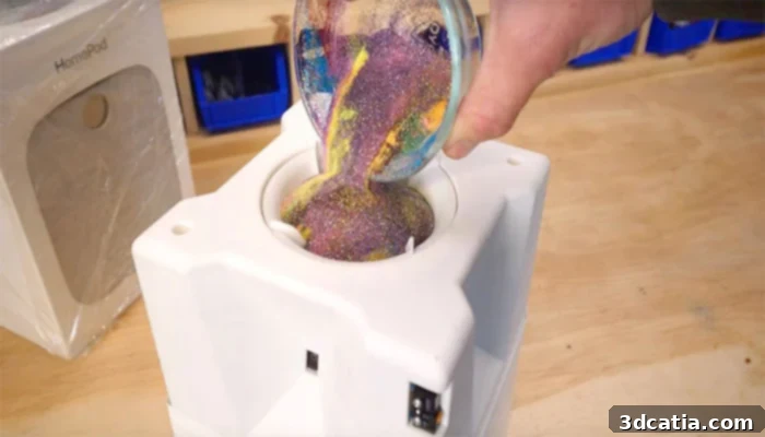 3D printed glitter bomb