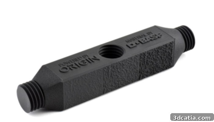 A sample printed by Origin with BASF materials demonstrating advanced capabilities