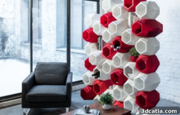SuperMod 3D printed modular wall system by Simplus