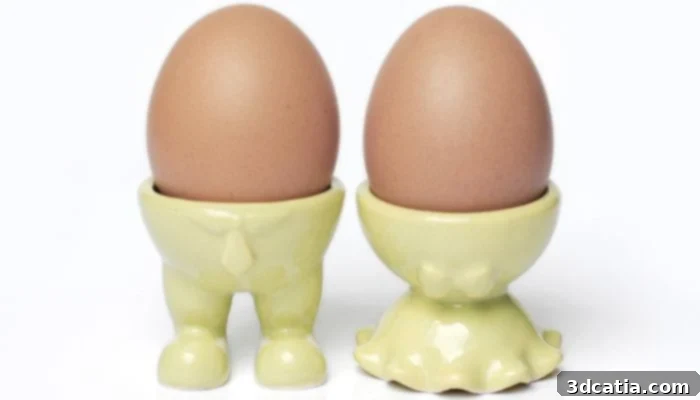 3D printed Mr and Mrs egg cups STL file for Valentine's Day