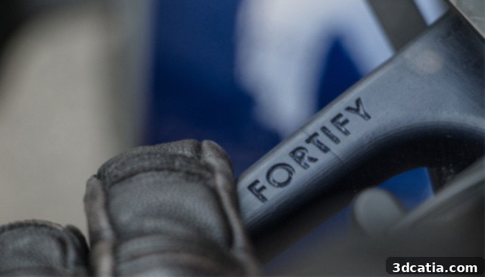 Fortify 3D printed part showing intricate detail and strength
