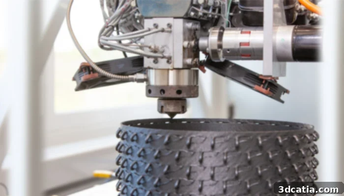 Colossus: Large-Scale 3D Printing, Made Portable 4 Colossus 3D printer extruding material