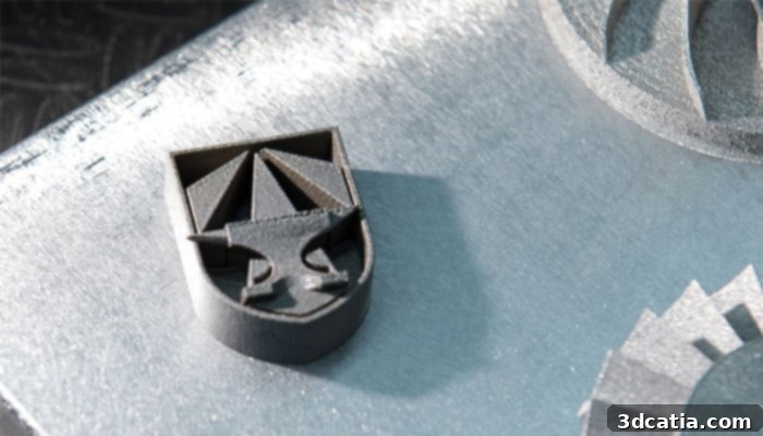 A military researcher examining a 3D printed component in a lab.