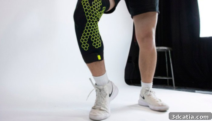 3D Printed Safe Landing Garment (SLG) compression sleeve for athletes