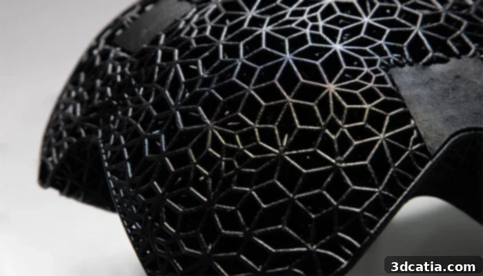Athlete wearing a 3D printed knee brace for injury prevention