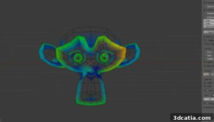 Blender 3D modeling interface
