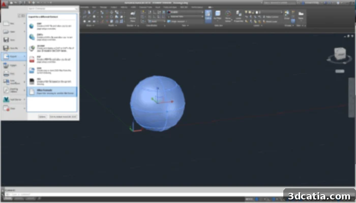 AutoCAD interface