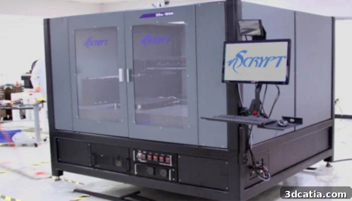 nScrypt 3Dn-1000 machine performing additive manufacturing