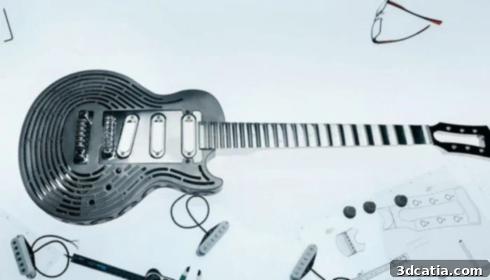 Sandvik's 3D printed guitar