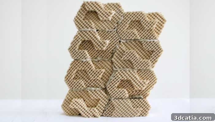 The Cool Brick wall by Emerging Objects, designed for passive cooling by absorbing water and allowing air circulation to reduce ambient temperatures.