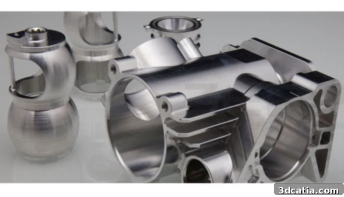 High-precision CNC machined metal parts by 3ERP for various industrial applications.