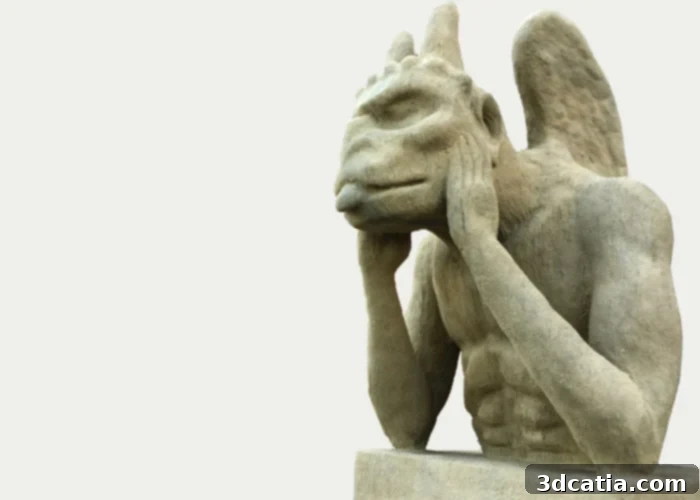3D Printed Notre Dame Gargoyle by Concr3de