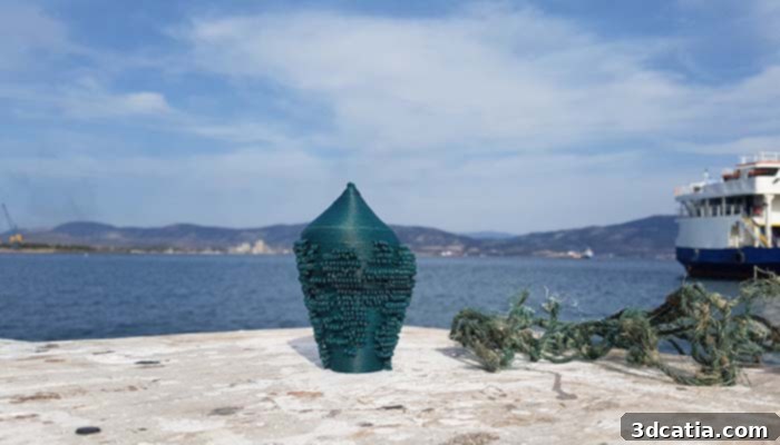 3D Printed objects made from recycled fishing nets by The New Raw