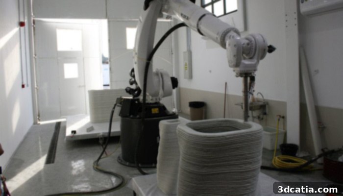 Besix 3D concrete printing in action